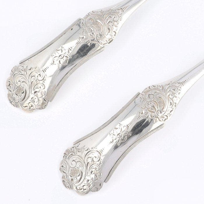 Jan Hendrik Eversbag (Amsterdam 1855) - Bessenlepel (2) -, Antiek en Kunst, Antiek | Zilver en Goud