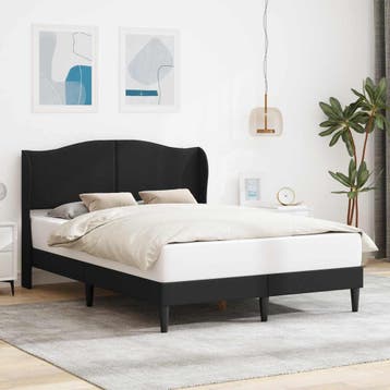 vidaXL Bedframe met hoofdeinde Zwart 160 x 200 cm Kunstleer, Verzenden, Nieuw