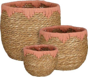 2dekans | Mica Decorations Jorck Plantenmand - Set van 3 -, Tuin en Terras, Bloempotten, Ophalen of Verzenden, Nieuw