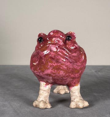 Figure - Enameled ceramic toad - Céramique - Chine -, Antiquités & Art