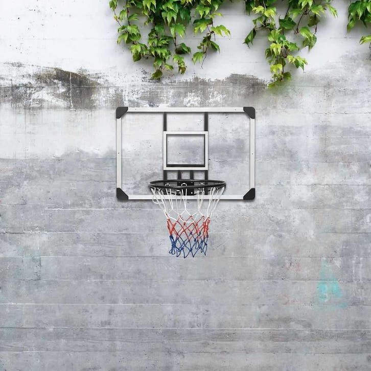 vidaXL Basketbalbord 90x60x2,5 cm polycarbonaat transparant, Sports & Fitness, Basket, Envoi