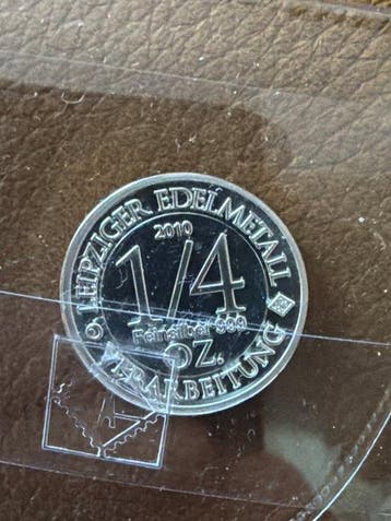 Wereld. Silver medal J.S. Bach - 1/4 oz (.999) (Zonder