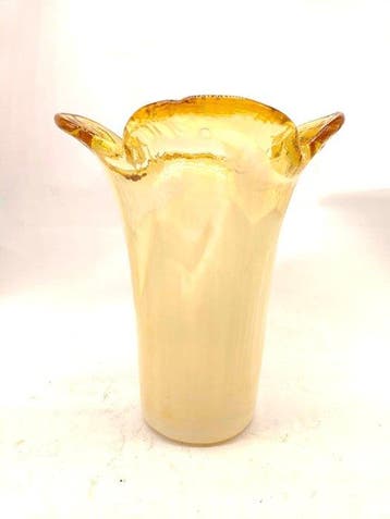 Vaso a fazzoletto in vetro di Murano - Casa La Murrina - La, Antiek en Kunst, Antiek | Glaswerk en Kristal