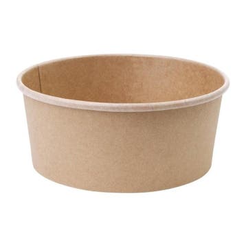 Ronde kraft saladeschaal 50cl | 300 stuks Fiesta Green, Verzenden
