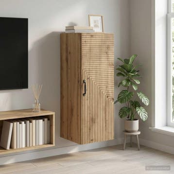 vidaXL Wandkast 33 x 34,5 x 90 cm Bewerkt hout Artisanaal, Verzenden, Nieuw