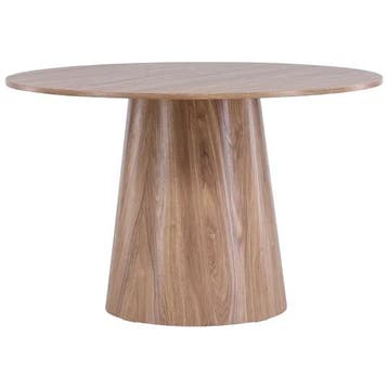 De Rebellenclub Oulu Eetkamertafel - Ø120 Cm - Bruin -, Huis en Inrichting, Verzenden, Zo goed als nieuw, Eikenhout, 100 tot 150 cm
