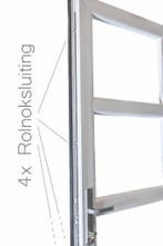 PVC Dubbele deur 3/4 glas Basic Plus b175xh204 cm wit, Doe-het-zelf en Bouw, Deuren en Vliegenramen, 120 cm of meer, Nieuw, Ophalen of Verzenden