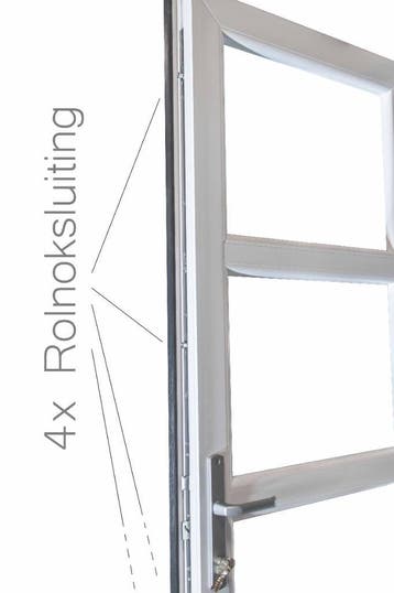 PVC Dubbele deur 3/4 glas Basic Plus b175xh204 cm wit, 120 cm of meer, Nieuw, Ophalen of Verzenden, Glas