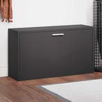 vidaXL Schoenenbank Zwart 80x24x45 cm Bewerkt Hout, Huis en Inrichting, Kasten | Schoenenkasten, Verzenden, Nieuw