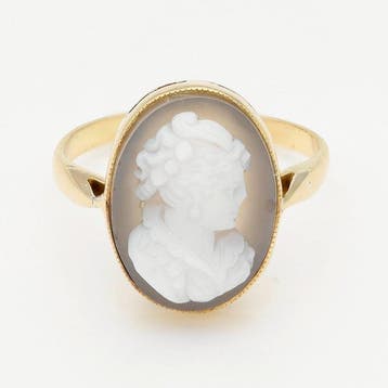 Ring - 18 karaat Geel goud - Camee, Nieuw