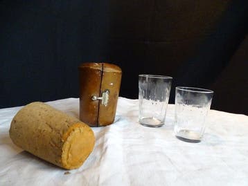 Drinkglas - Leder, Glas