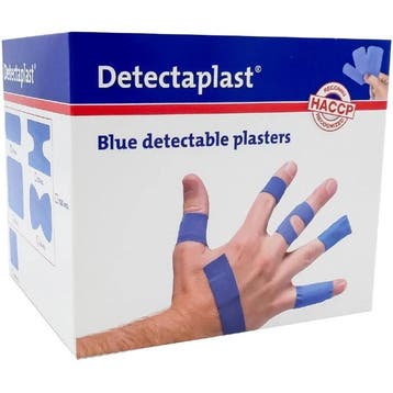 Pleisters | Kunstvezel | Blauw | Elastisch | Detecteerbaar, Verzenden, Nieuw in verpakking