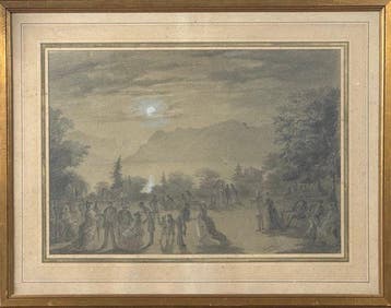 Pierre Lacaze (1816-1884) - Festa in giardino, Abbaye de, Antiquités & Art