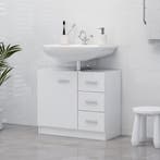 vidaXL Wastafelkast 63x30x54 cm bewerkt hout wit, Huis en Inrichting, Verzenden, Nieuw