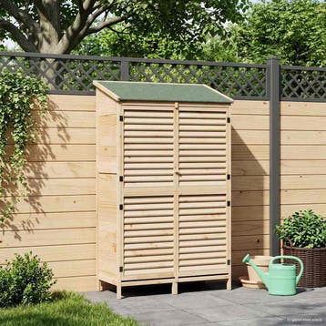 vidaXL Tuin Shed met dak Naturel 106 x 56 x 176,5 cm Massief, Verzenden, Nieuw