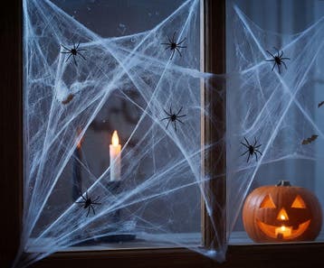 Halloween Spinnenweb met 6 Spinnen, Verzenden, Nieuw