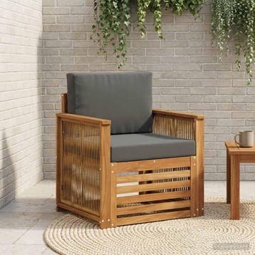 vidaXL Buiten Midden Sofa Naturel, Verzenden