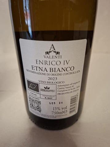 2023 Cantine Valenti, Enrico IV Etna Bianco - Sicile - 6, Nieuw