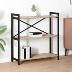 vidaXL Boekenplank Sonoma Eik 80 x 30 x 85 cm Bewerkt hout, Verzenden