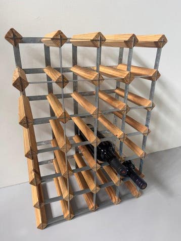 Porte-bouteilles - Bois, Acier - Beau classique
