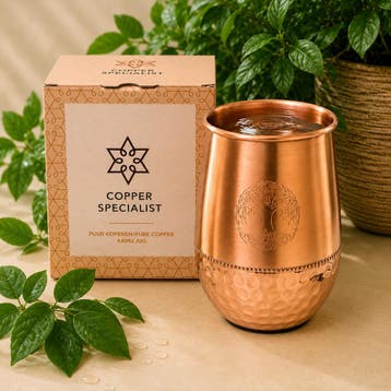 Puur koperen beker Tree of Life – 470 ml/125 g (zware, Sport en Fitness, Ophalen of Verzenden, Nieuw