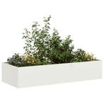vidaXL Plantenbak 200x80x40 cm staal wit, Verzenden, Nieuw