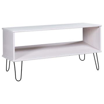 vidaXL Salontafel New York massief grenenhout wit, Verzenden, Nieuw