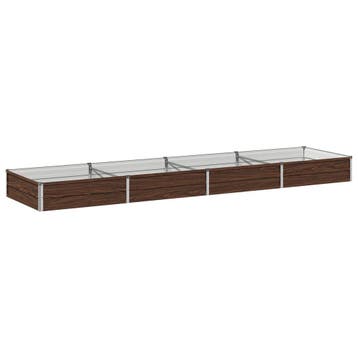 vidaXL Verhoogde Tuinbak Zwart 320 x 80 x 24 cm koudgewalst, Verzenden