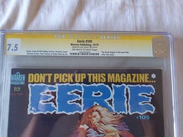 Eerie#105 - Signed by Paul Gulacy unico en el censo - 1