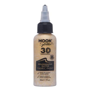 Moon Glitter Holographic Glitter Fabric Paint Gold 30ml, Hobby en Vrije tijd, Verzenden, Nieuw