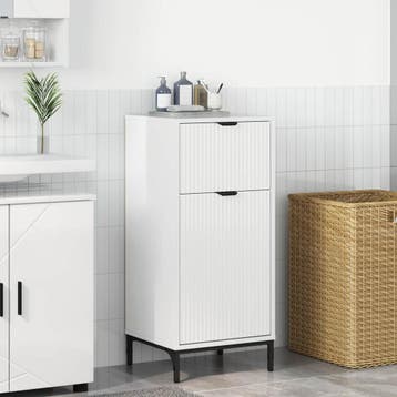 vidaXL Badkamerkast Hoogglans wit 39,5 x 36 x 88 cm, Verzenden