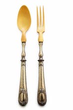 Couverts de service à salade (2) - Argent 925 - 1850-1900, Antiquités & Art
