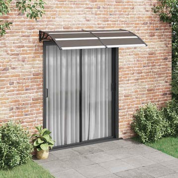 vidaXL Deurluifel 200x100 cm PC zwart, Tuin en Terras, Zonneschermen, Verzenden, Nieuw