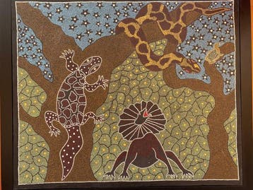 Aboriginale puntenschilderkunst – in klassieke Papunya-stijl