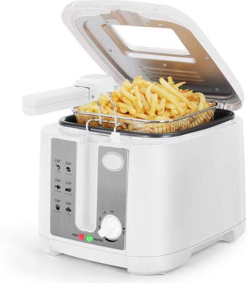 Frituurpan - Friteuse - Geurfilter - 1650W - Wit - 2.5L - Ai, Verzenden