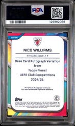 2024/25 Topps Finest Nico Williams BANW Parallel card,