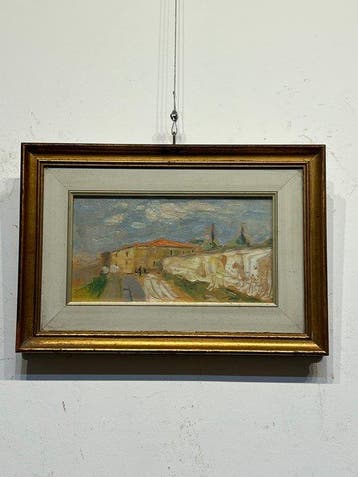 Italiaanse school (XX) - Paesaggio di Campagna, Antiek en Kunst