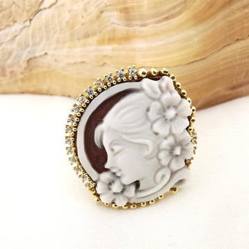 Zilver - Ring - Handgegraveerde camee