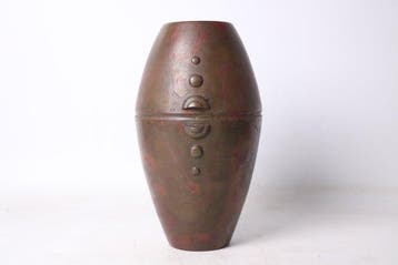 Vaas - Koper - Japan - Hanshido Gevlekte patina - Hara