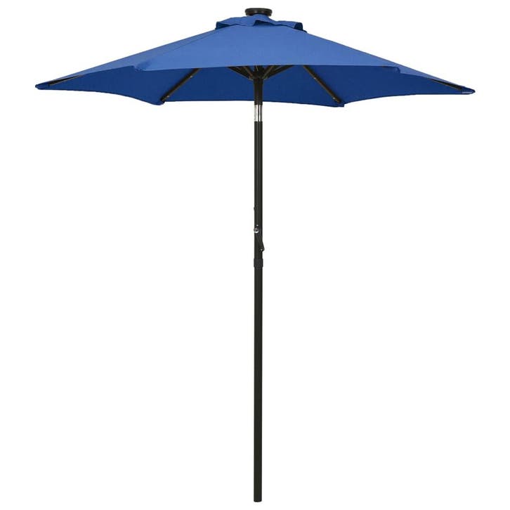 vidaXL Parasol met LED-verlichting 200x211 cm aluminium, Jardin & Terrasse, Parasols, Envoi