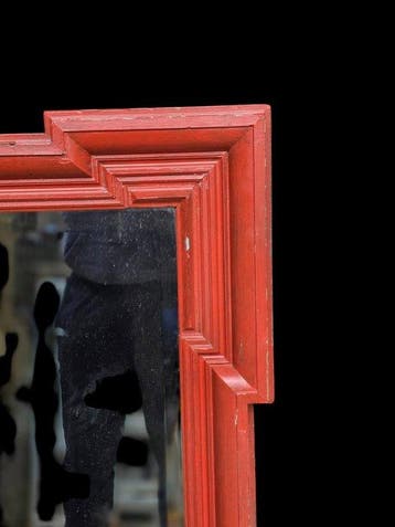 Spiegel - Hout - Spiegel - Hoogte : 110 cm, Antiek en Kunst