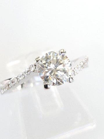 Verlovingsring - 14 karaat Witgoud - 1.17ct. tw. Diamant, Bijoux, Sacs & Beauté