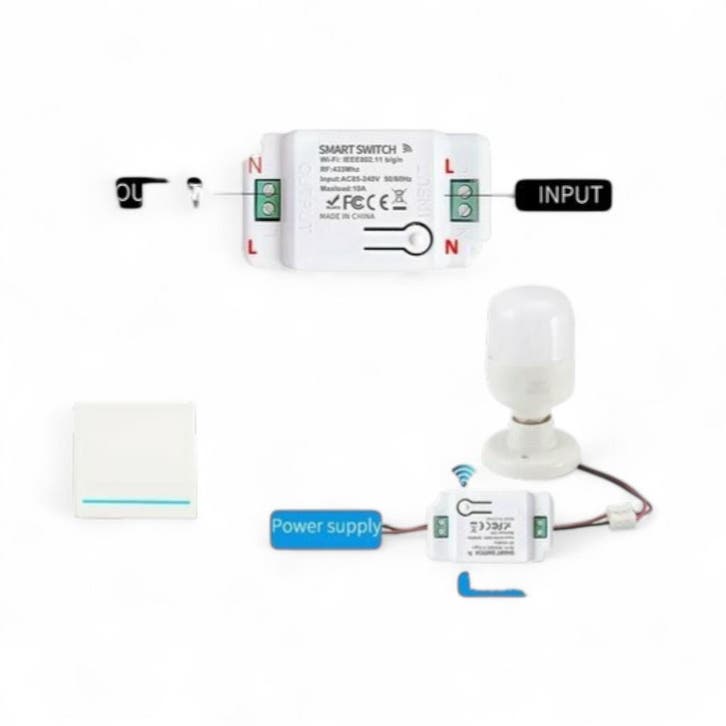 Slimme inbouw stroom onderbreker 10Amp (Geschikt voor RF 433, Maison & Meubles, Accessoires pour la Maison | Autre, Envoi