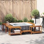 vidaXL Hot Tub Omgeving Bruin 230 x 230 cm Massief Acacia, Verzenden