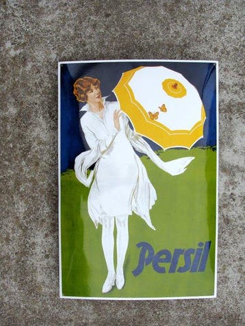 Persil - Persil origineel emaillebord van Persil in