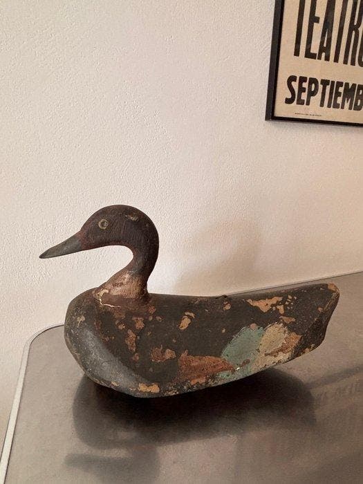 Lokeend - Rare Early 20th Century Merganser Duck Decoy –, Antiquités & Art, Curiosités & Brocante