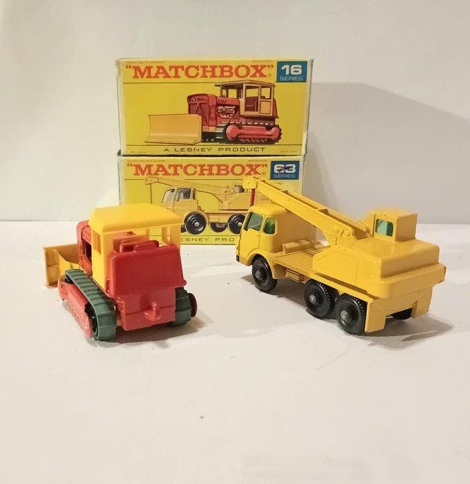 Matchbox 1:64 - Model vrachtwagen (2) - Dodge Crane Truck, Hobby en Vrije tijd, Modelauto's | 1:5 tot 1:12