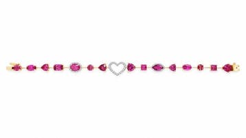 Bracelet de tennis - 14 carats Or jaune, Or blanc - 7.32ct.