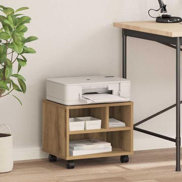 vidaXL Printerstand Artisan Eiken 41 x 32 x 34,5 cm Bewerkt, Verzenden