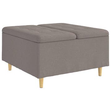 Ottoman Taupe 80x80cm | 35% Korting | Retour deal (poef), Huis en Inrichting, Verzenden, Vierkant, 75 tot 100 cm, Zo goed als nieuw